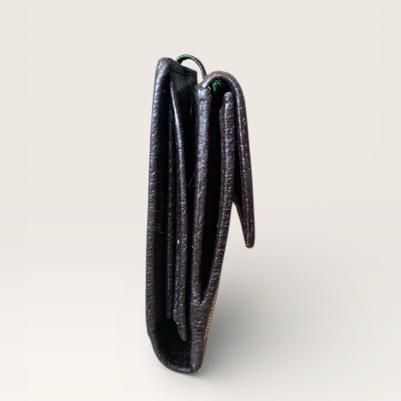 Gucci GG Canvas Continental Long Wallet Beige Brown Leather Trim Snap Closure - Picture 3 of 8